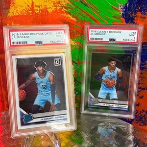 (2) cards JA Morant Rookie GRADED ROOKIE CARDS!! Graded PSA! Memphis grizzlies